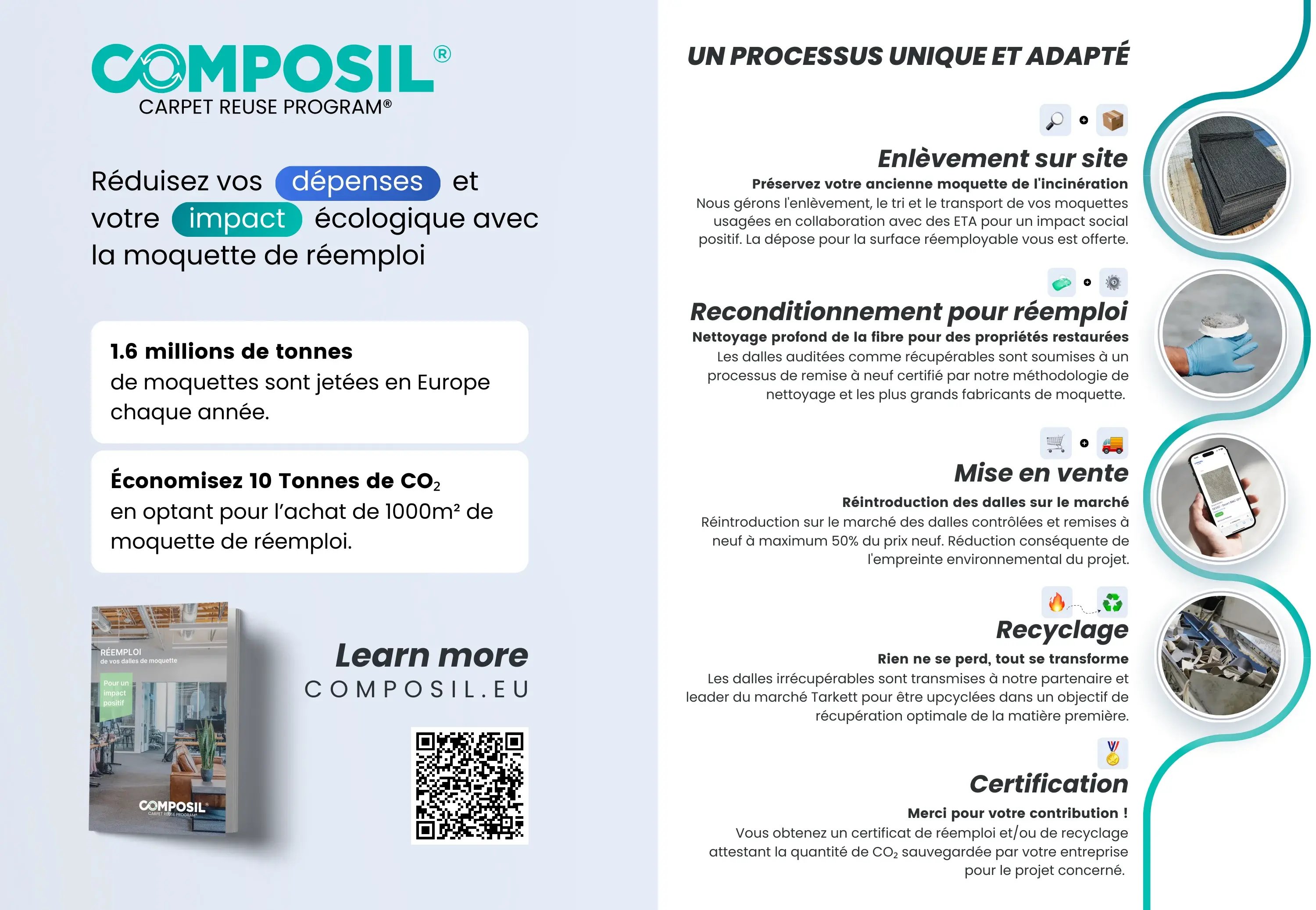 Réemploi de moquette - Processus