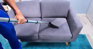 cleaning a sofa